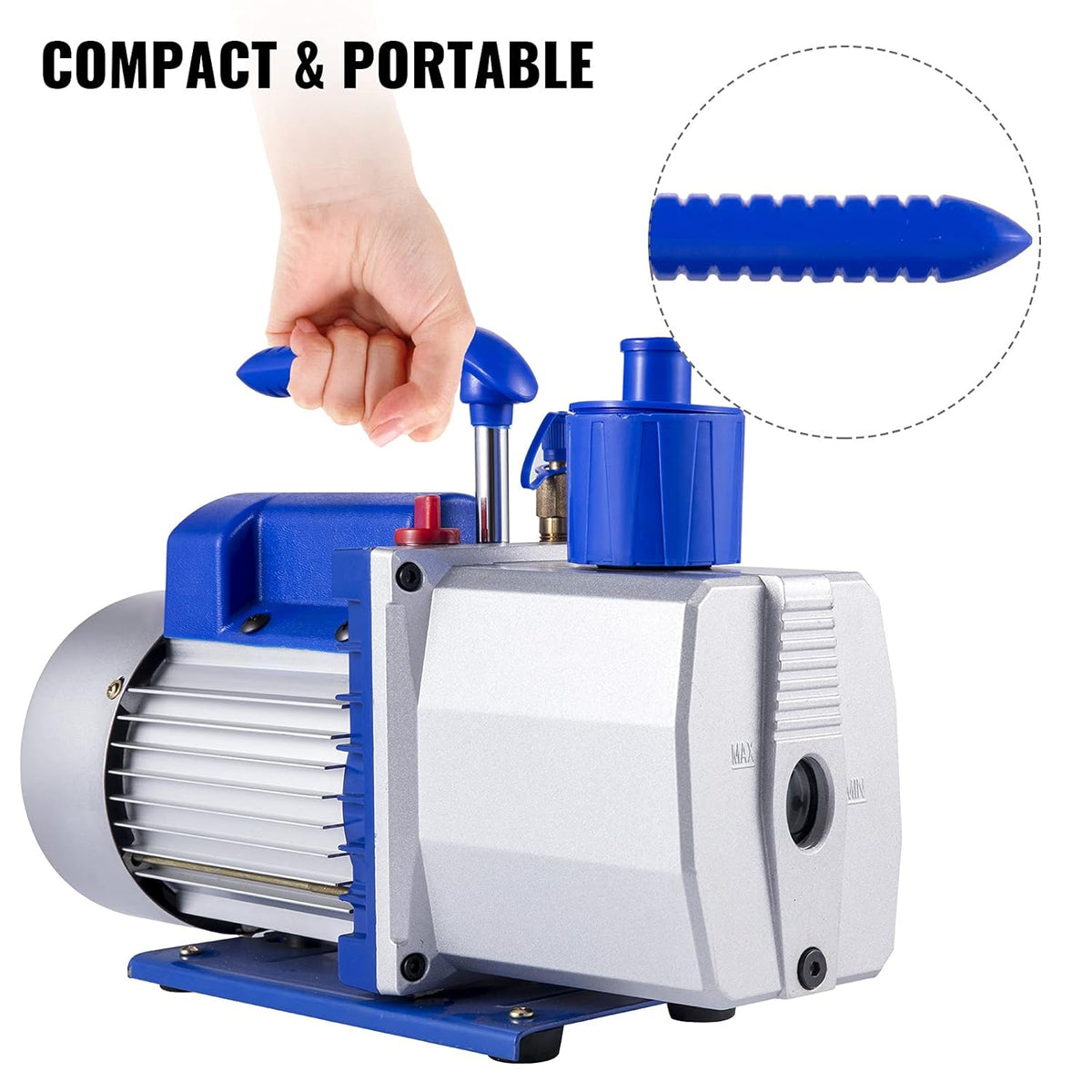 9 CFM 1 HP Single Stage Air Conditioning Vacuum Pump 110V 5PA Rotary Vane Vacuum Pump S7716
