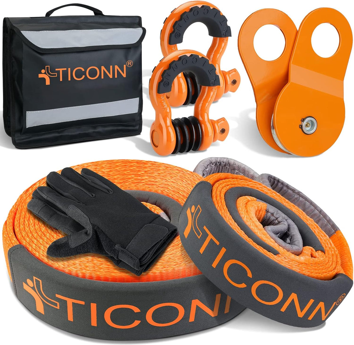 Recovery Tow Strap with Tree Saver, 35,000 lbs Break Strength V541166