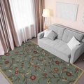 5x7 Seafoam Green Non-Slip Rubberback Traditional Area Rug G657145