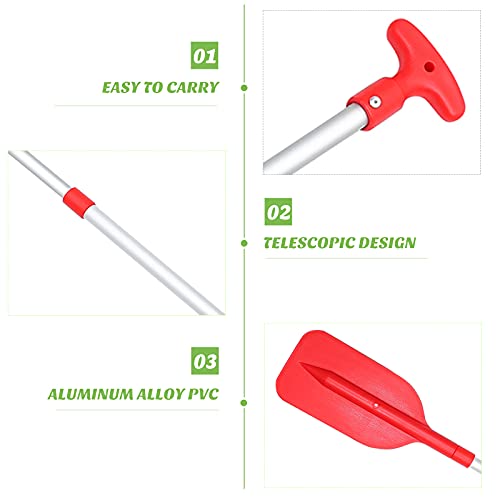 2Pcs Telescopic Kayak Paddle Plastic Aluminum Alloy J6646