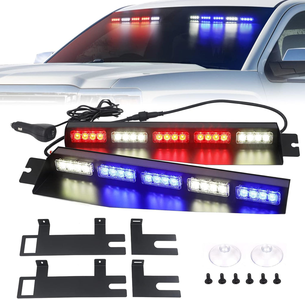 34 inches 40 LED Green White Strobe Light Bar for Trucks Q477771