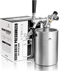 64oz Stainless Steel Pressurized Mini Keg Growler with Co2 Regulator C75695