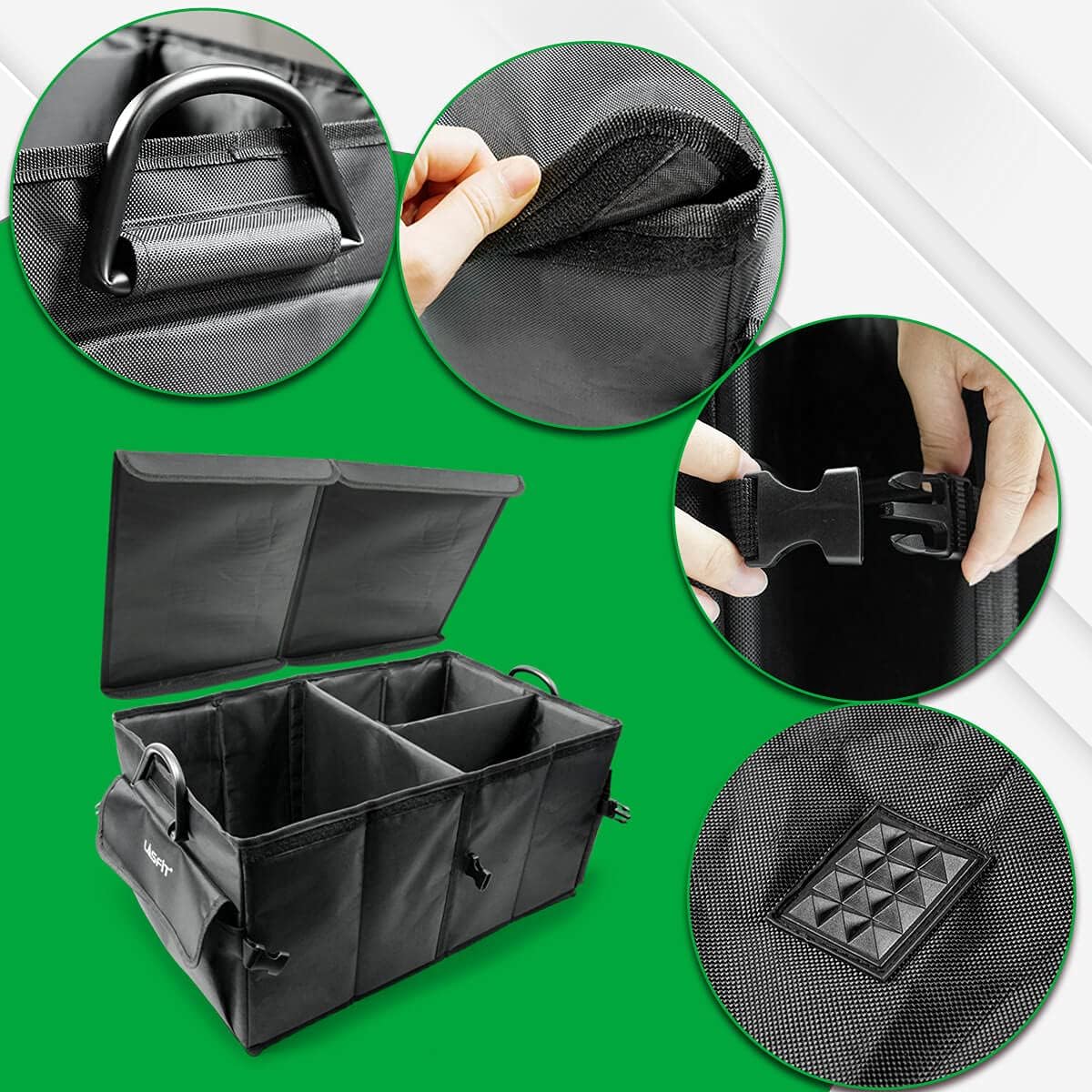 Collapsible Multi-Compartment Car Organizer Z561531