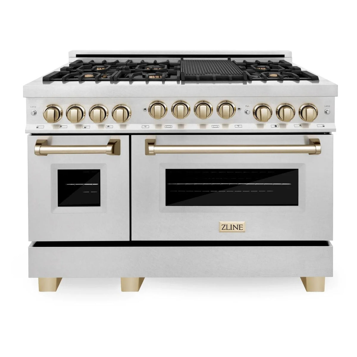 48 Inch Gas Range in Stainless Steel with Gold Accents U94189
