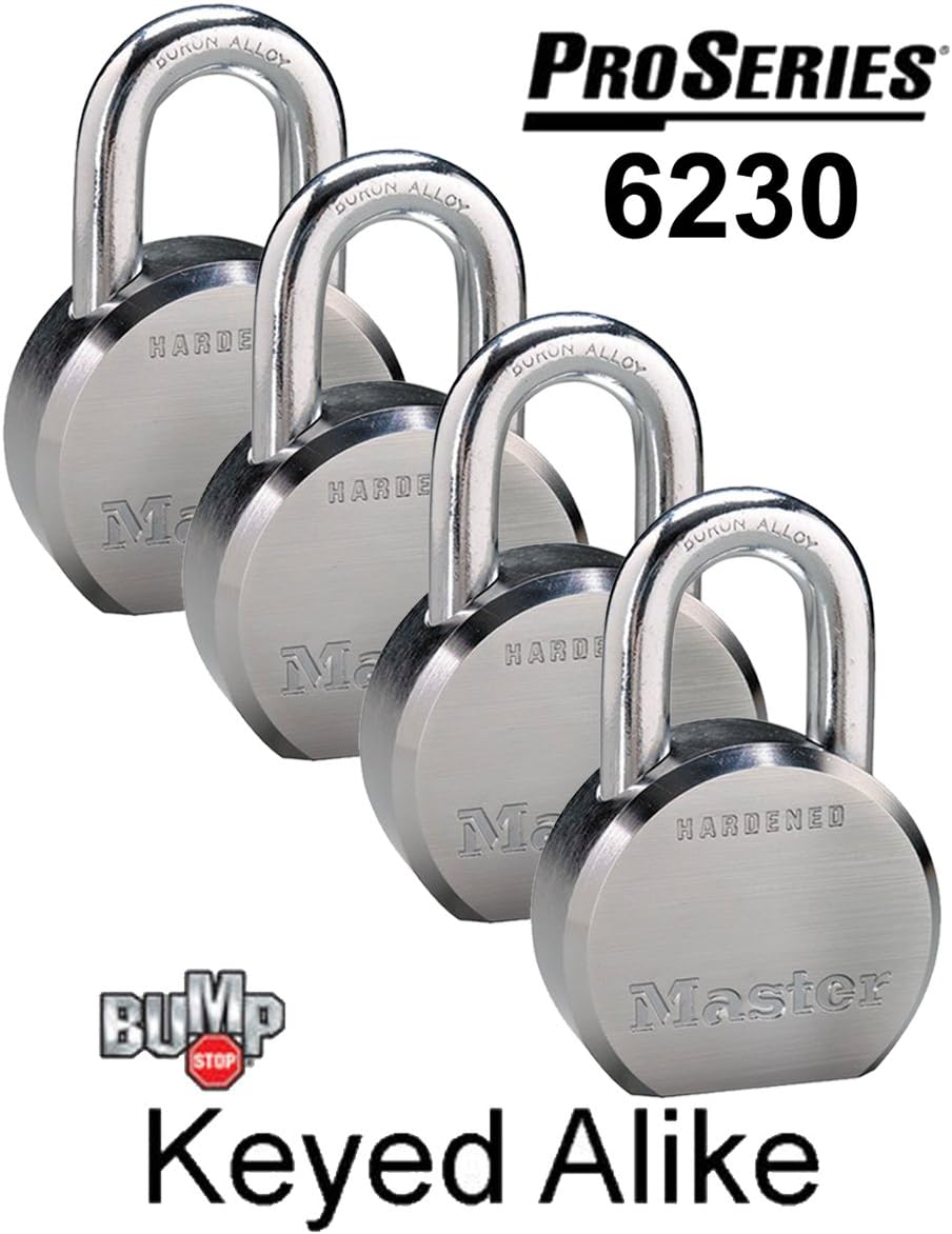 4 High Security Pro Series Keyed Alike Padlocks H52952