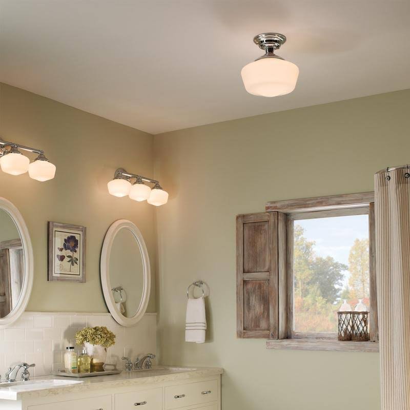 Brushed Nickel Semi Flush Mount Light G5819