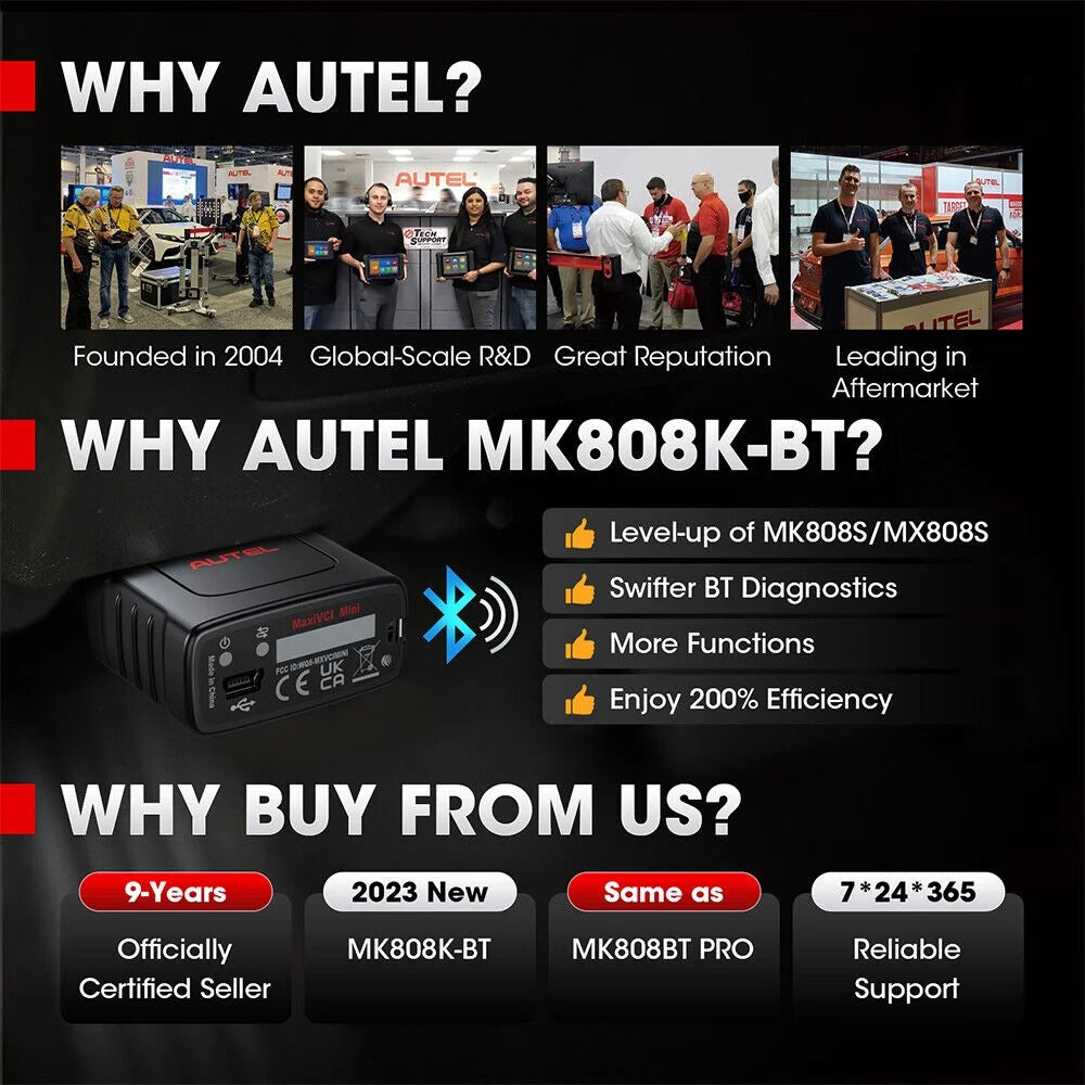 Autel Scanner MaxiCOM MK808K-BT Automotive Diagnostic Scan Tool T428