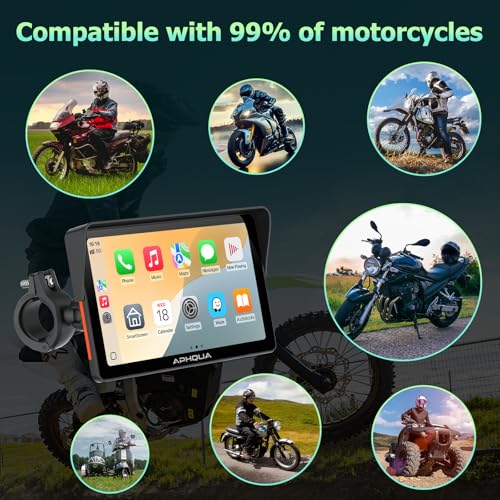 7-Inch Motorcycle GPS Navigation System with Apple CarPlay & Android Auto U6723