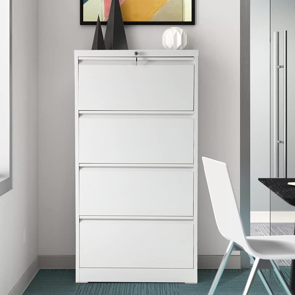 Black Metal 3 Drawer Rolling File Cabinet M443640