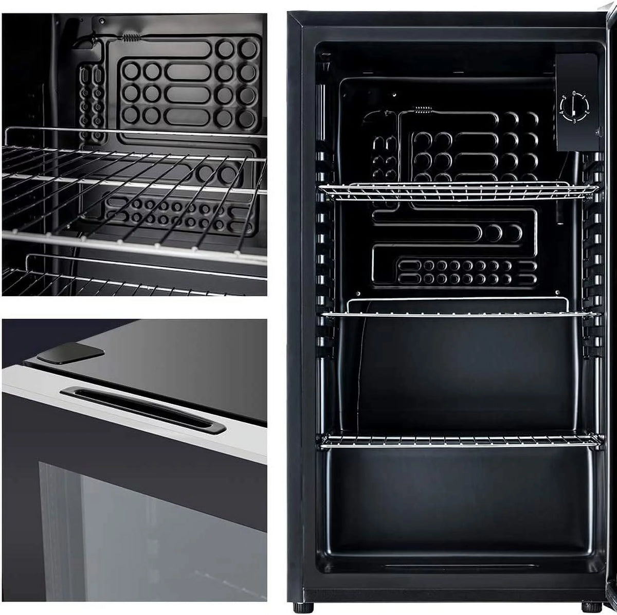120 Can Beverage Refrigerator Glass Door Stainless Steel N767