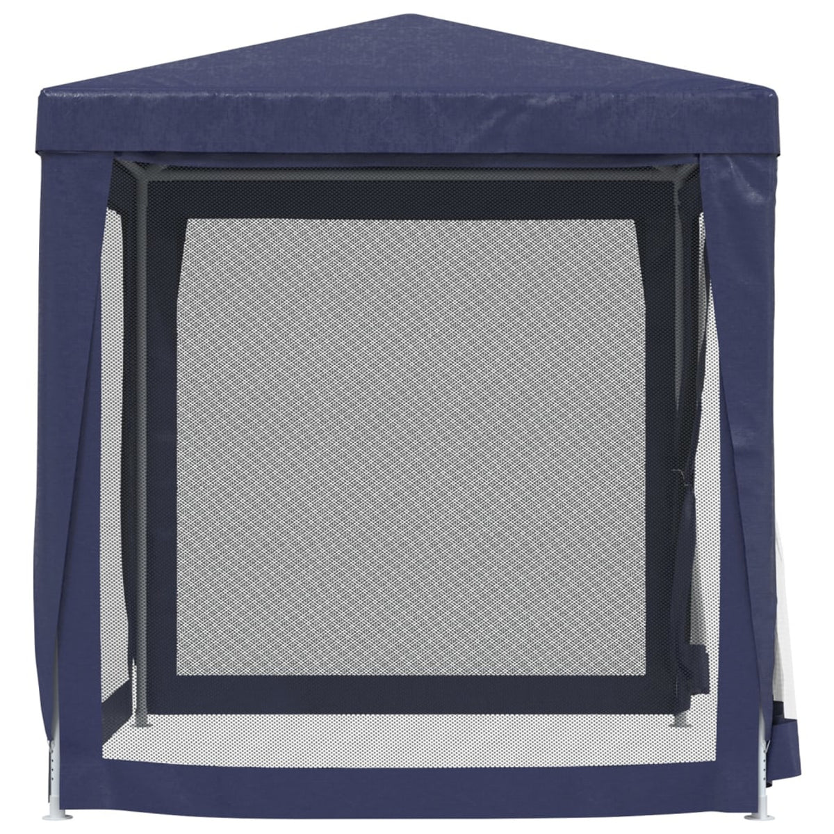 Blue Party Tent 4 Mesh Sidewalls 6.6'x6.6' HDPE Y452