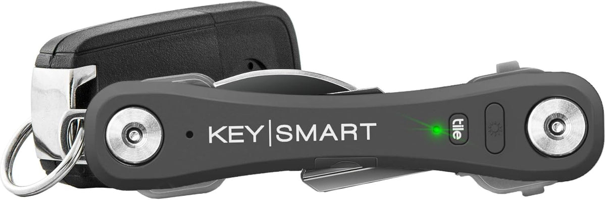 Compact Trackable Key Holder with LED Flashlight and Key Finder H370645