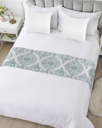 Teal Bed Runner Scarf King Size 94"x20" J705960