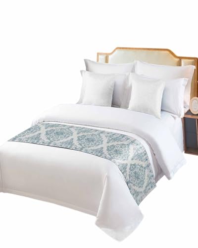 Teal Bed Runner Scarf King Size 94"x20" J705960