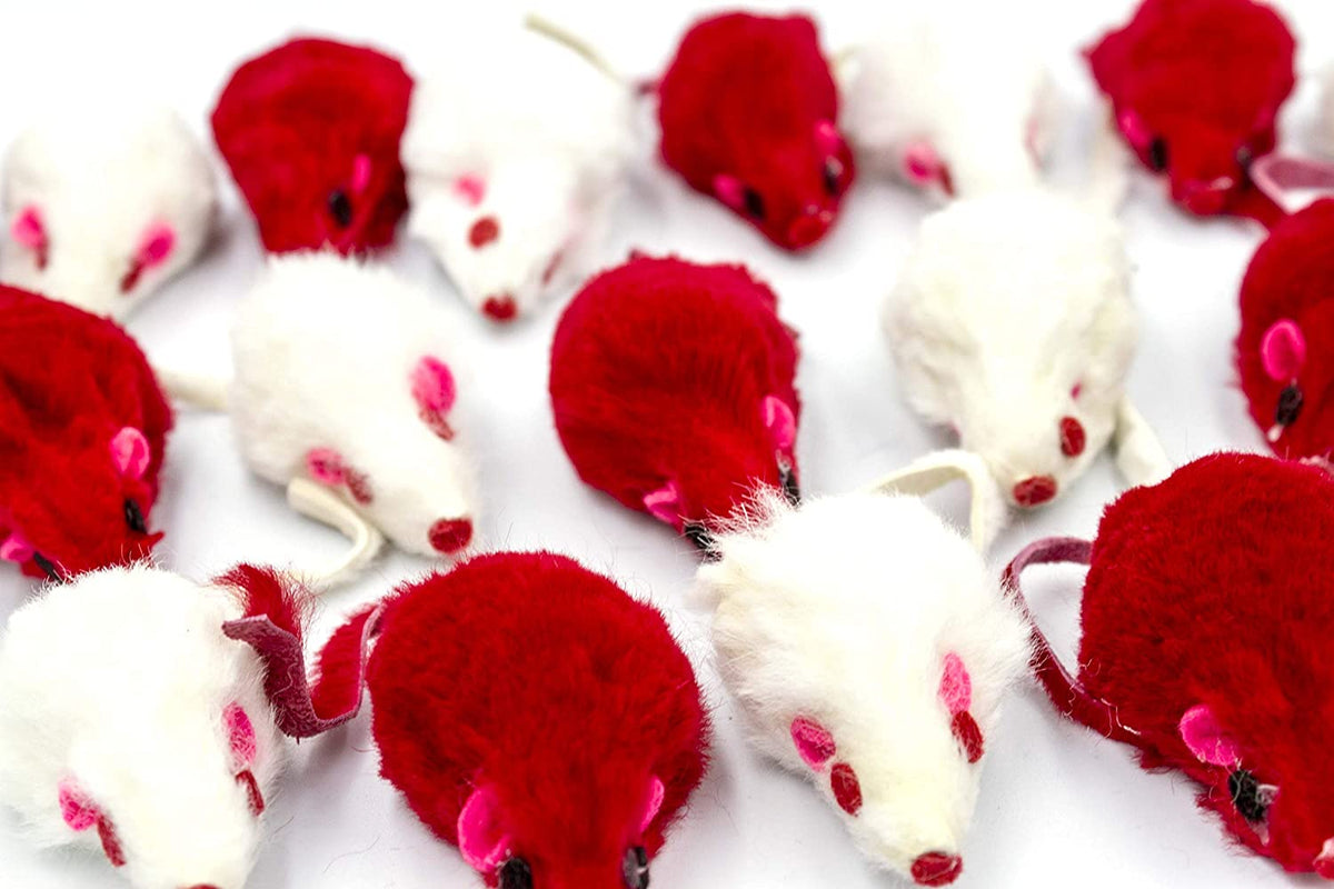 20 Catnip Cat Mice Toys with Rattle Sound Y7005