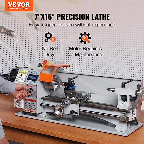 7'' x 16'' 800W Precision Benchtop Metal Lathe Z407616