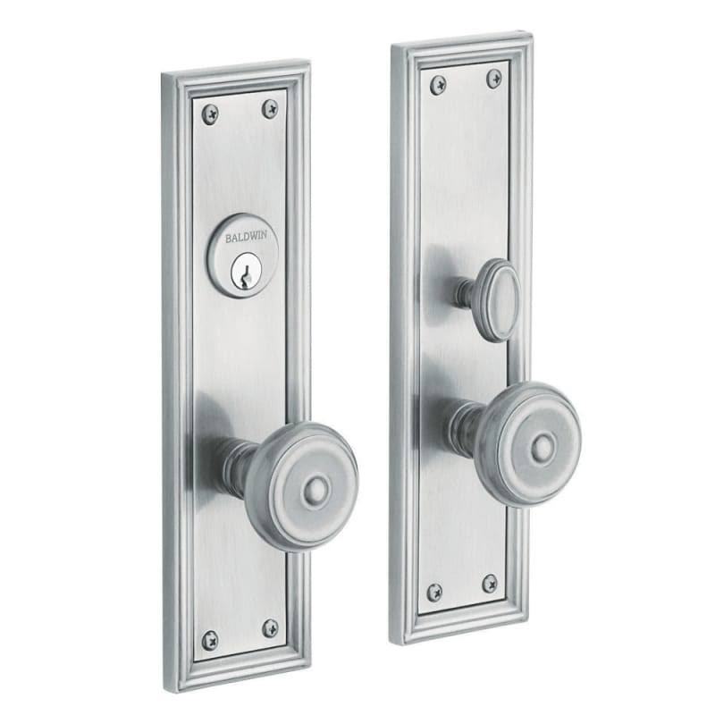 Satin Chrome Single Cylinder Mortise Handleset Trim Set K994733