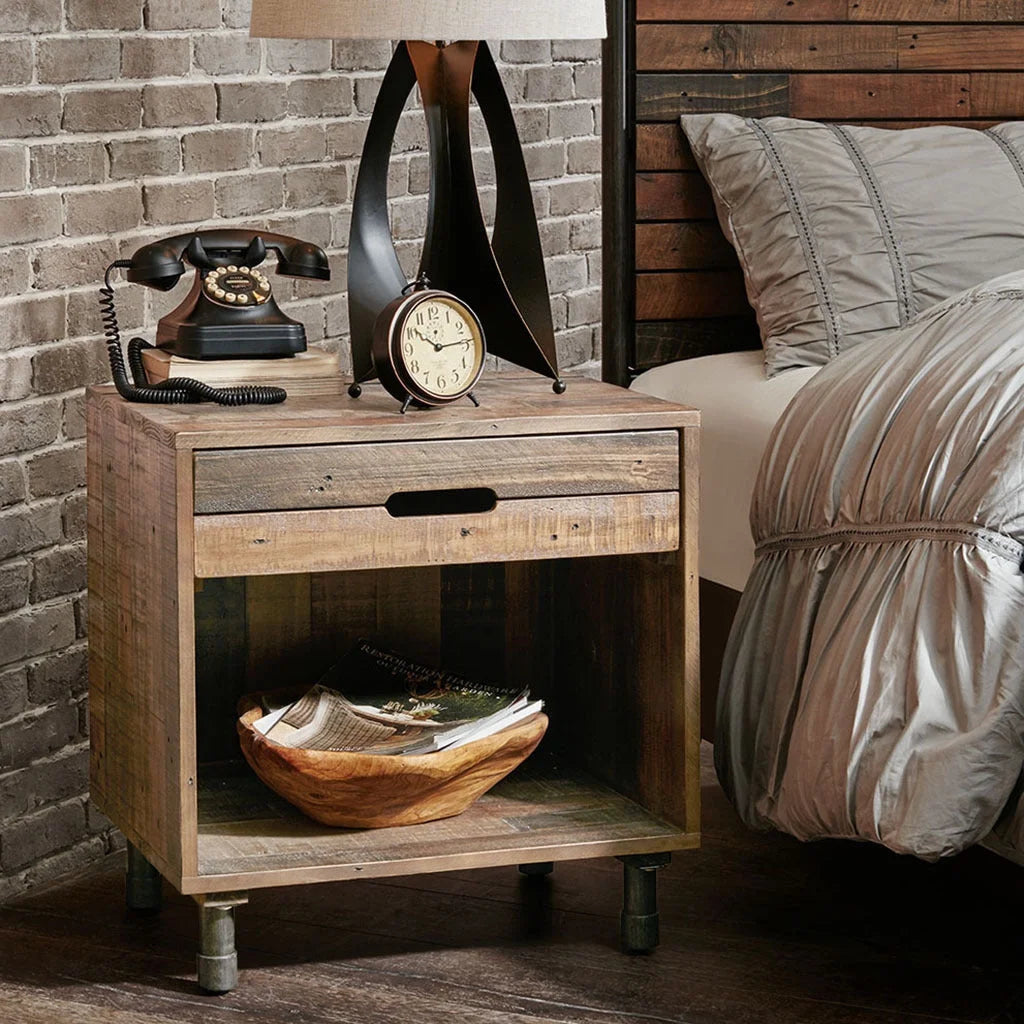 Solid Wood Nightstand Z87685