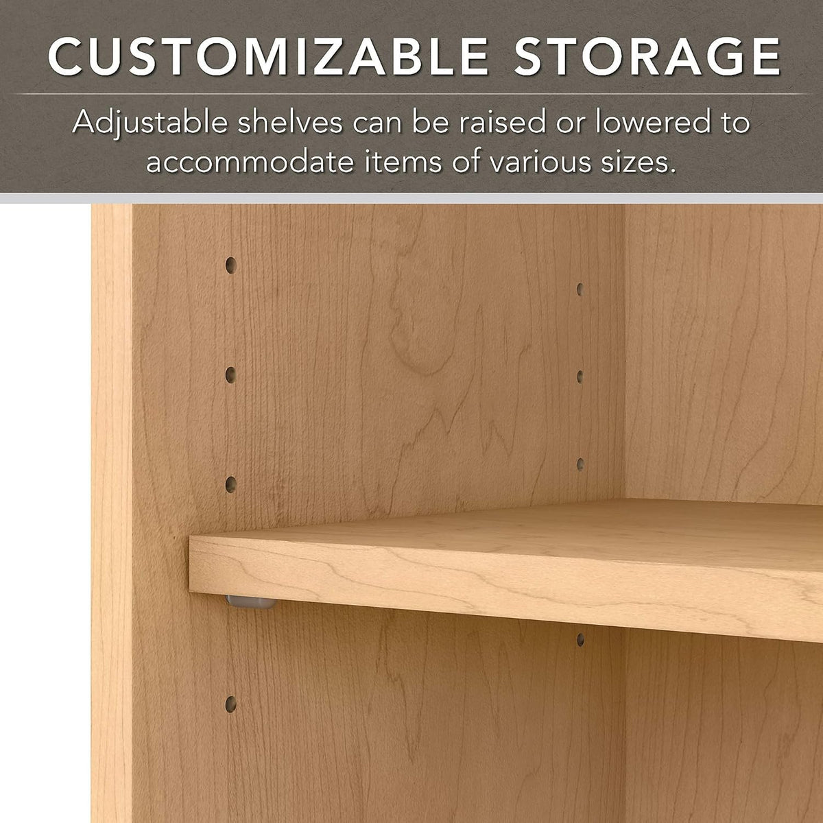 Natural Maple 5 Shelf Bookcase C73910