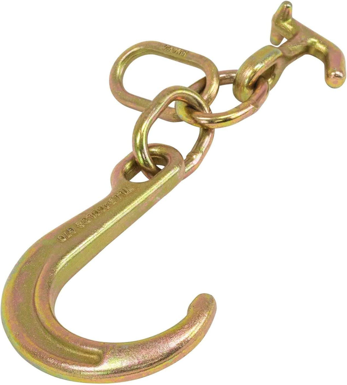 (2 Pack) 8" G70 J Hook with T-J Hooks and Enlarged Link, 5,400 lbs WLL K8210