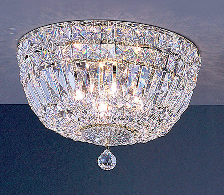 24K Gold Crystal Flushmount J1726