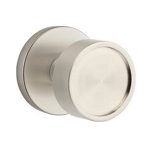 Half Dummy Door Knob with Disk Rose in Satin Nickel C7980