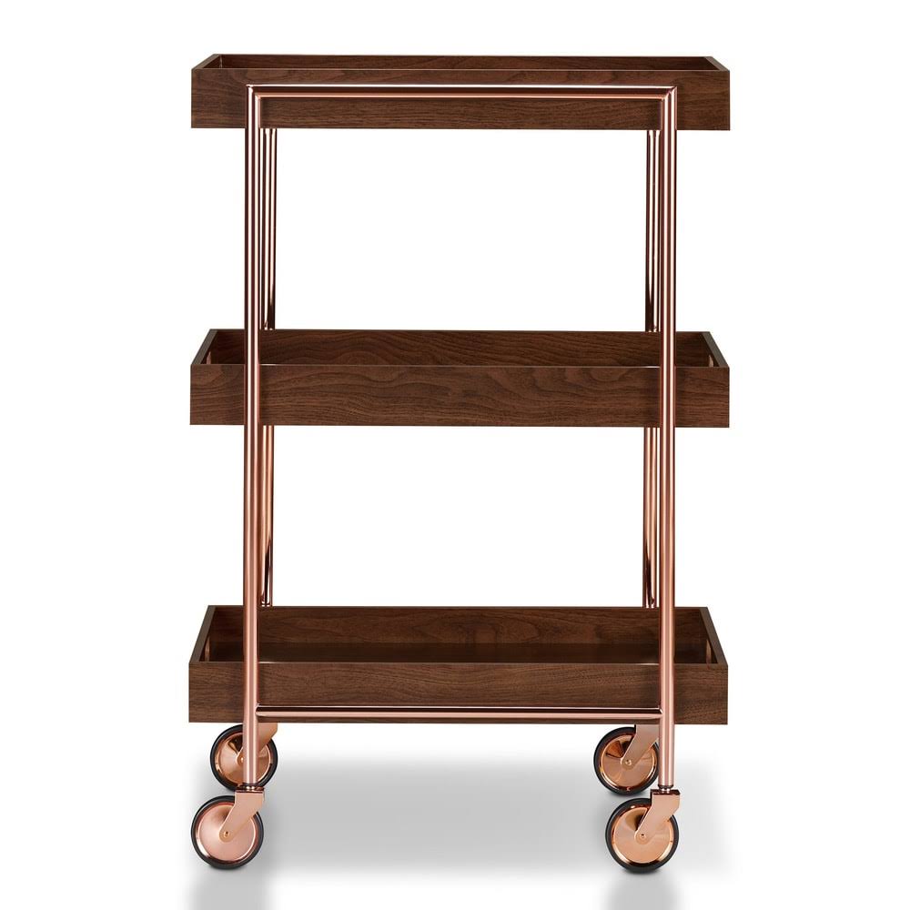 Contemporary Walnut Kitchen Cart A8728