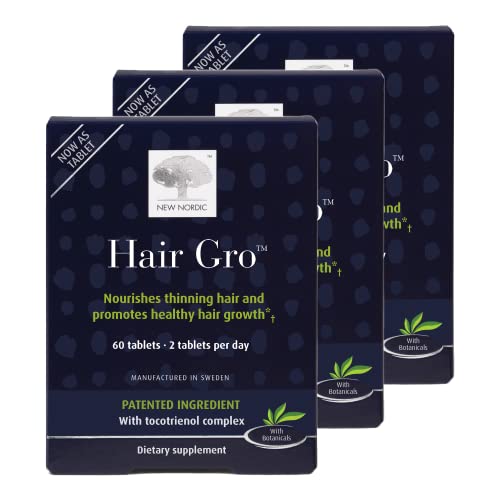 Biotin & Palm Fruit Extract Hair Growth Supplement Tablets 60 Count Pack of 3 X450953
