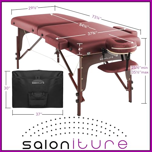 Lightweight Bi-Fold Memory Foam Massage Table with Carrying Case V532286