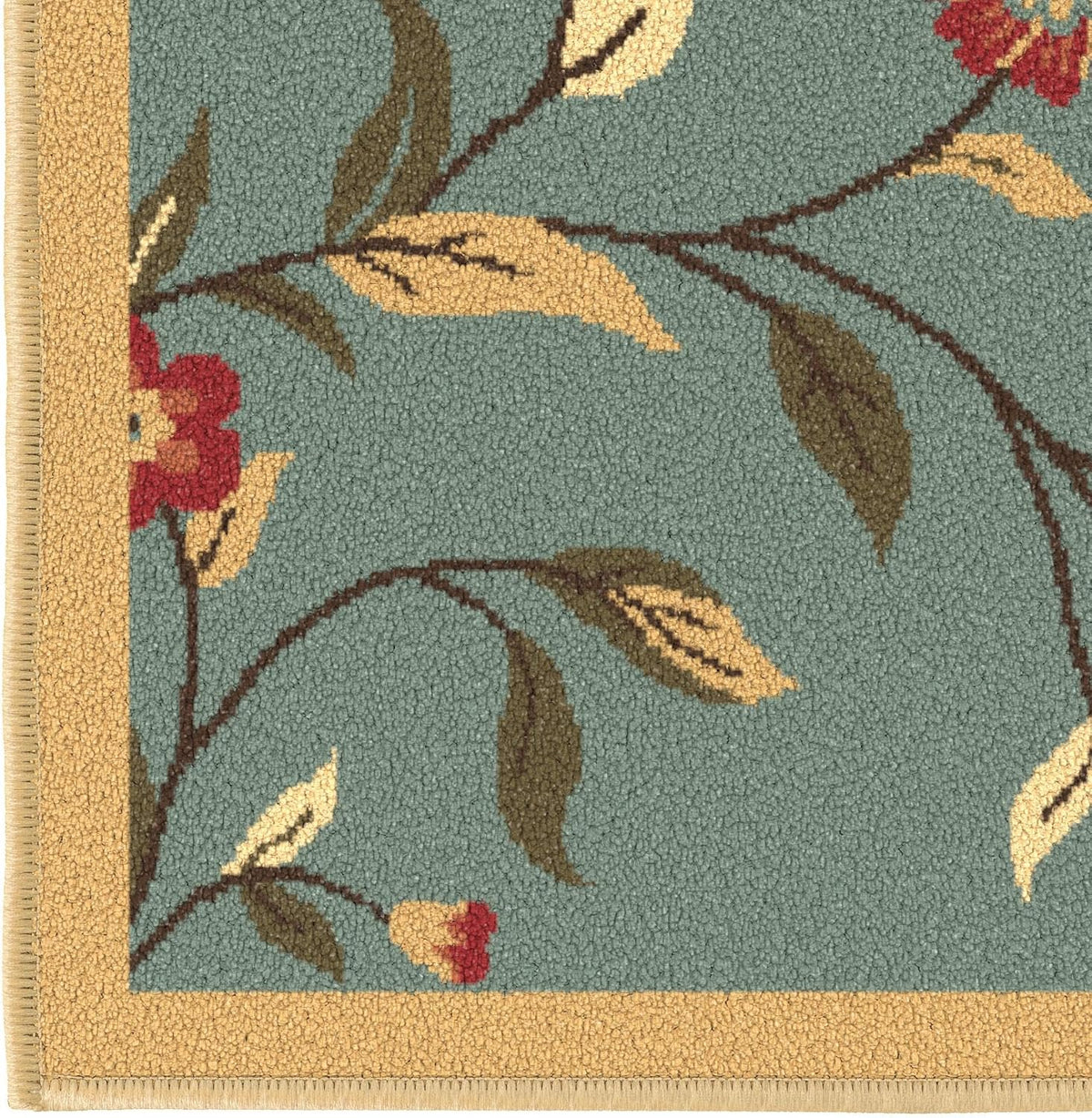 5x7 Seafoam Green Non-Slip Rubberback Traditional Area Rug G657145