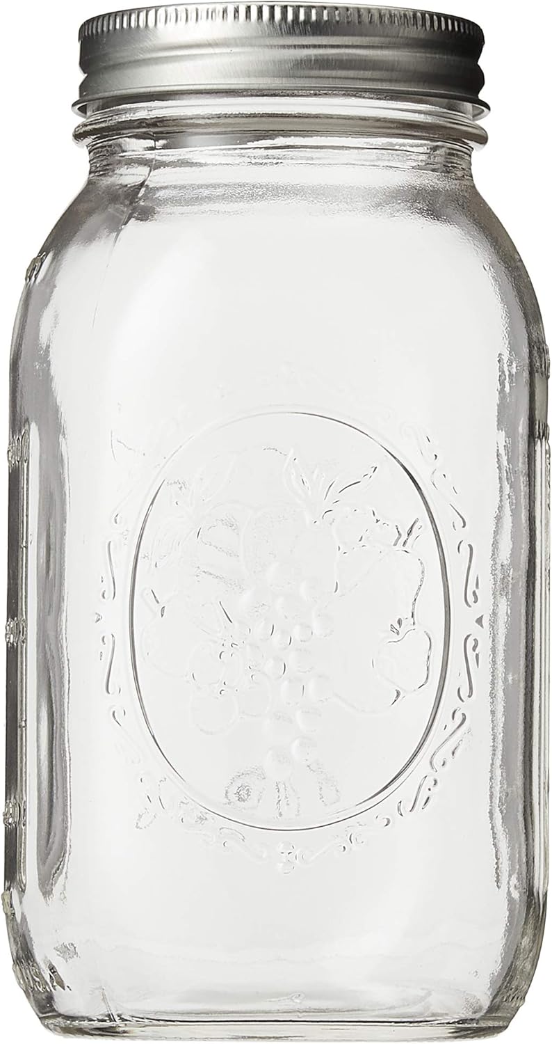 Regular Mouth Quart Jars with Lids and Bands, Set of 12 O6423