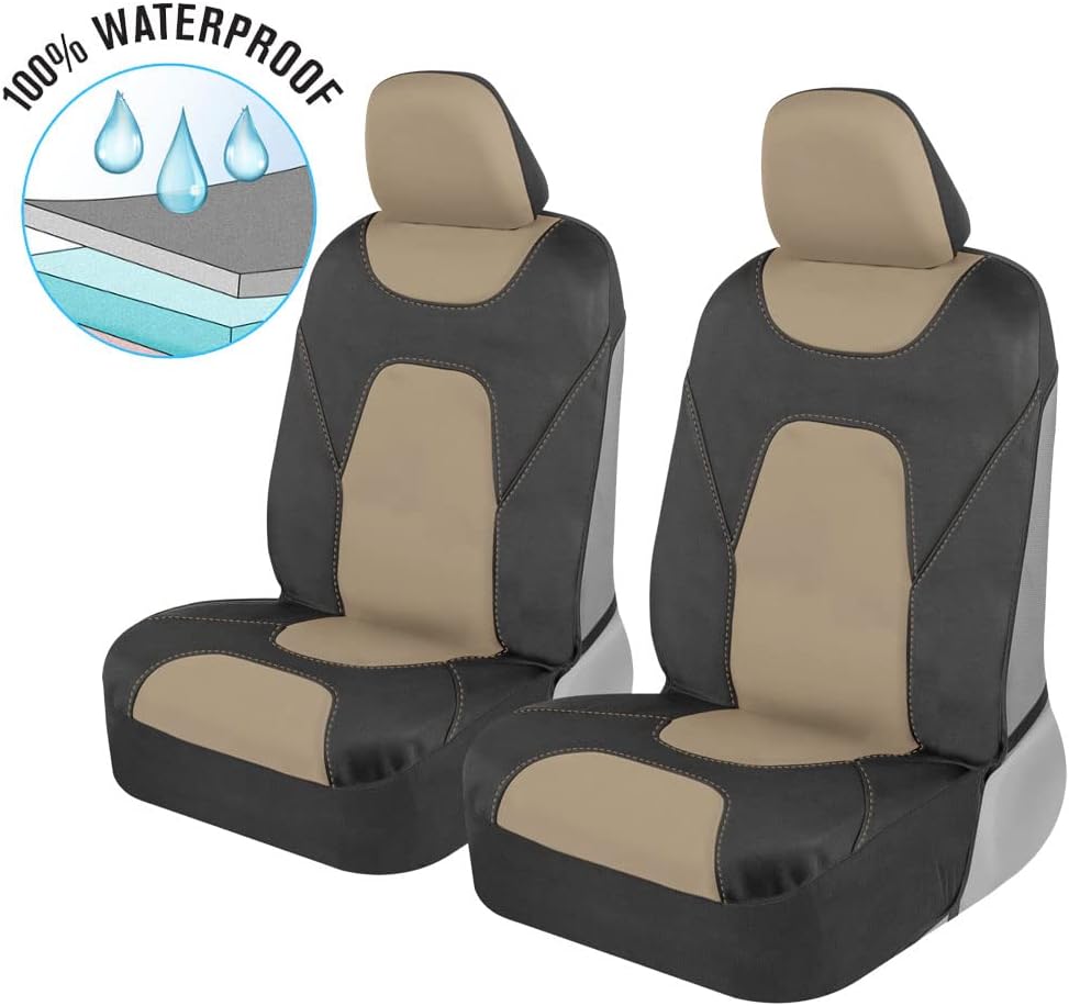 Pink Two-Tone Waterproof Neoprene Car Seat Covers Set of 2 G22188