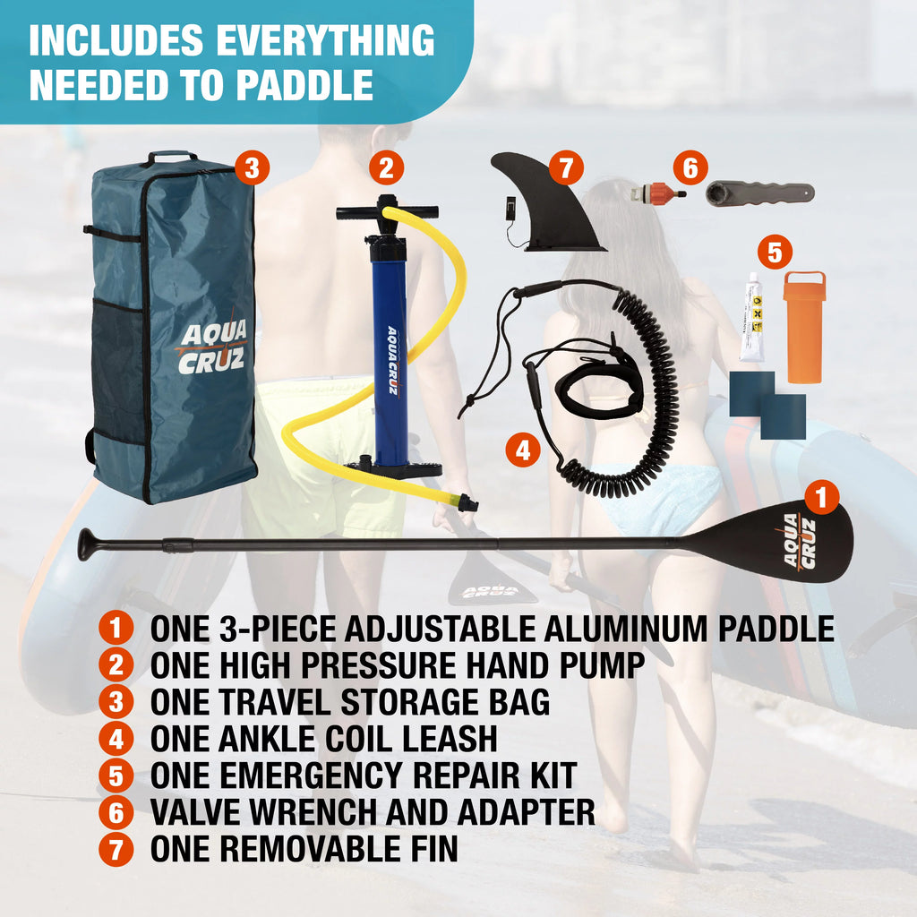 9 ft. Inflatable Stand Up Paddle Board Set T70333