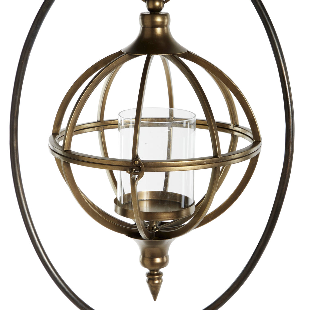 Bronze Metal Candle Lantern P995294