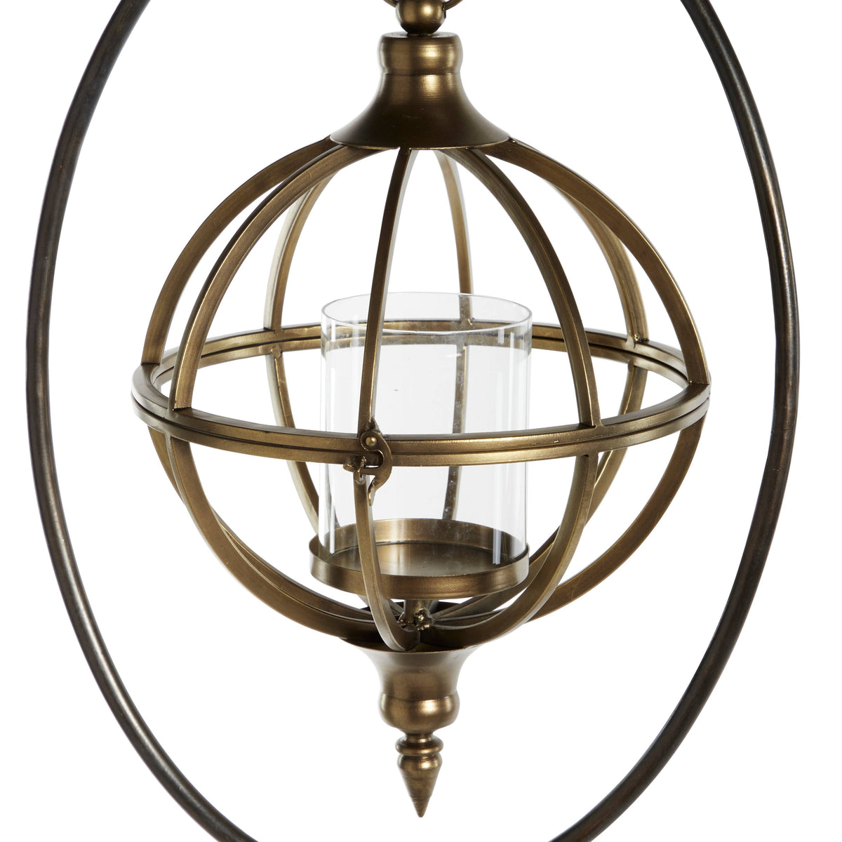Bronze Metal Candle Lantern P995294