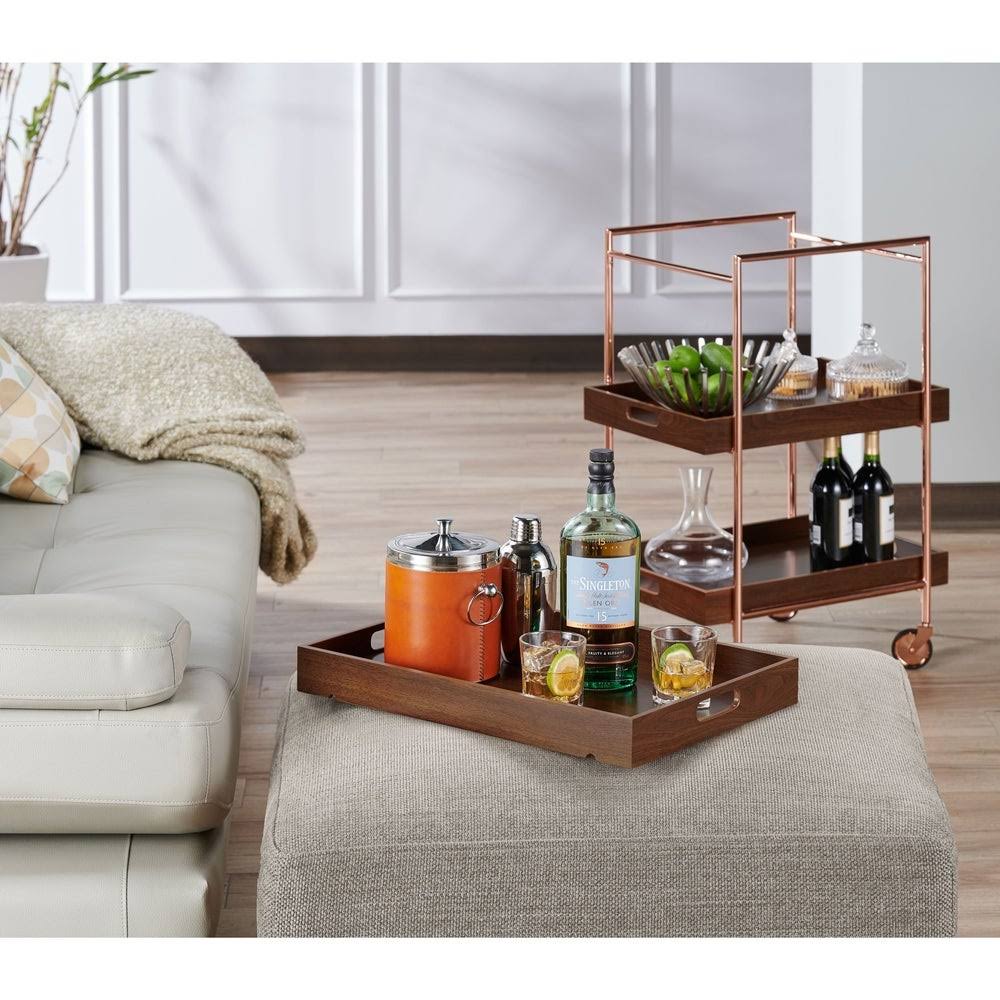 Contemporary Walnut Kitchen Cart A8728