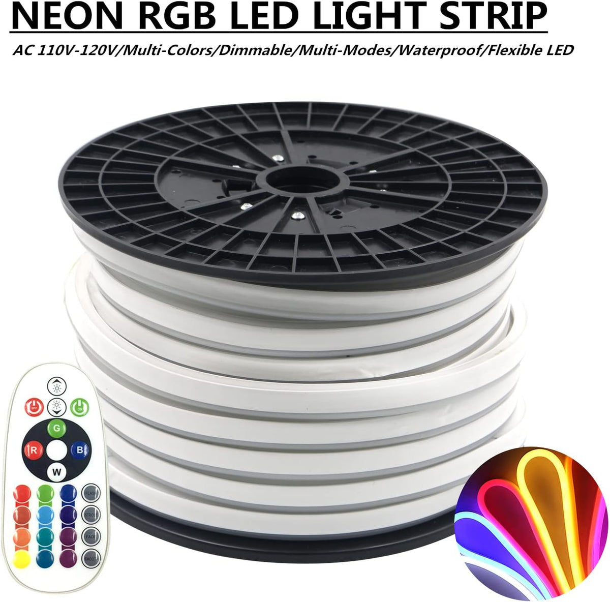 32.8ft RGB LED Rope Light with Remote, Pack of 2 V31061