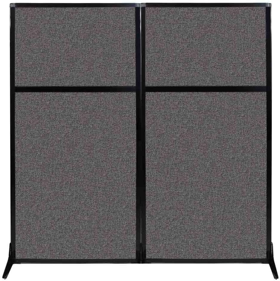 Portable Wall Divider with Charcoal Gray Fabric Panels N601