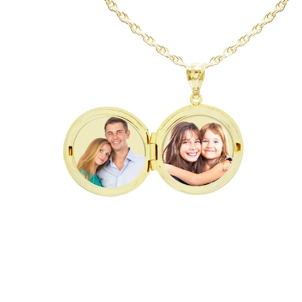 14K Yellow Gold Filled Round Locket Necklace Z864677