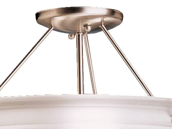 Brushed Nickel 3 Light Semi Flush W605604
