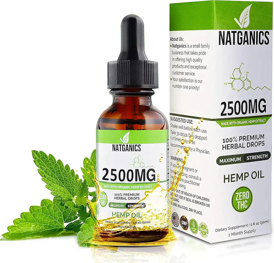 Organic Hemp Oil 2500mg Drops D206589