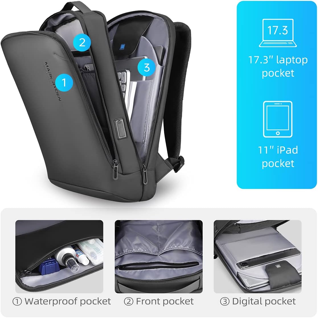 Hard Shell Laptop Backpack for 17.3inch PC N125