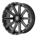Black Milled 17x8 5x110 35mm Wheel L93476