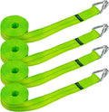 2 Inch x 15 Foot 4 Pack Winch Strap with Heavy Wire Hook J68834