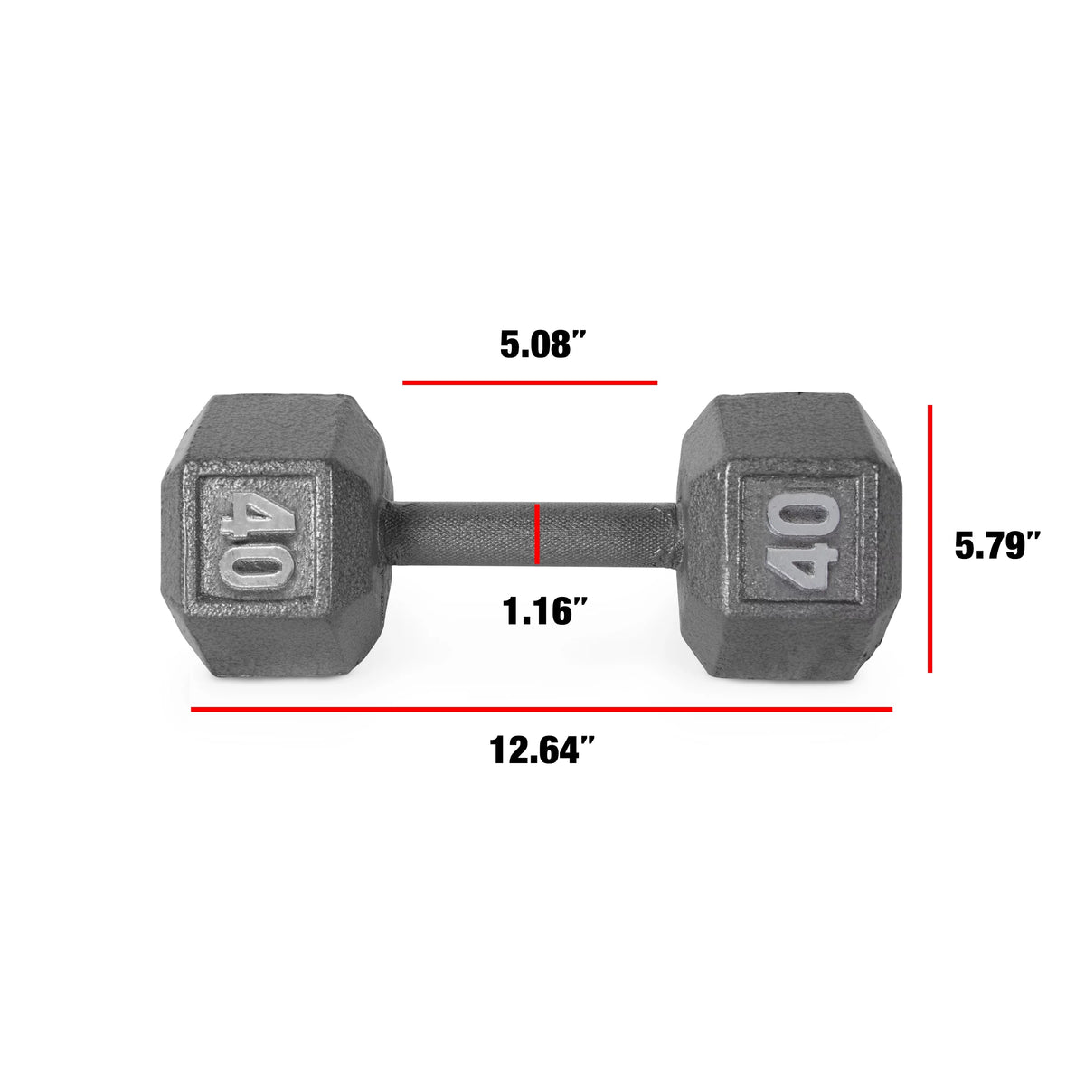 15lb Cast Iron Hex Dumbbell Y7182
