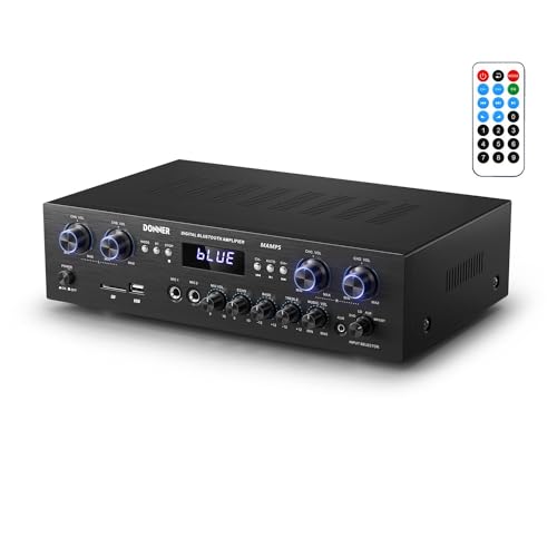 Bluetooth 5.0 Stereo Audio Amplifier Receiver, 4 Channel 440W Peak Power E659