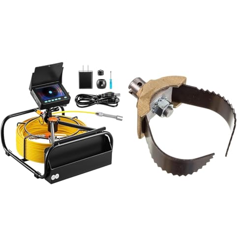 33ft 4.3" Pipe Drain Inspection Camera with DVR Function & Snake Cable, Waterproof IP68 Borescope with LED Lights W8816