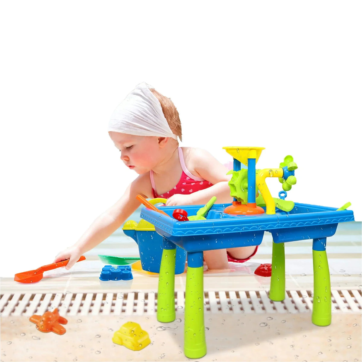 Water Tables for Toddlers Outdoor Sand Toys 38Pcs Set D580