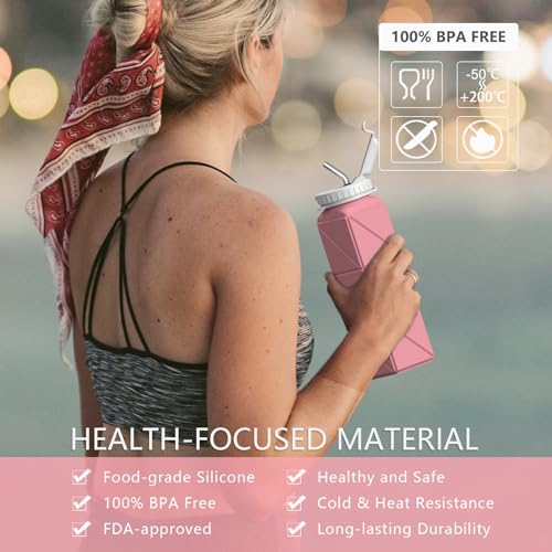 Collapsible Silicone Water Bottle 610ml R860