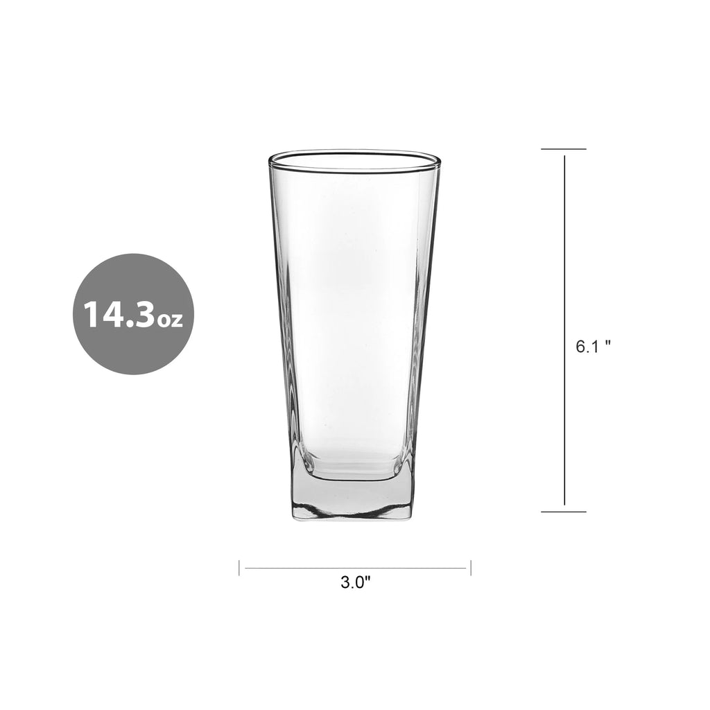 Drinking Glasses, 14.4 oz, Set of 8 T15092
